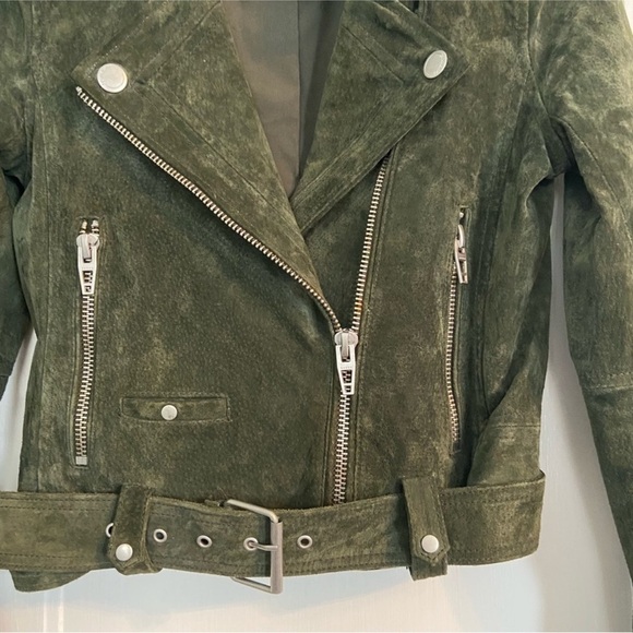 NWT Blank NYC Suede Moto Jacket Green Size XS - Picture 7 of 8